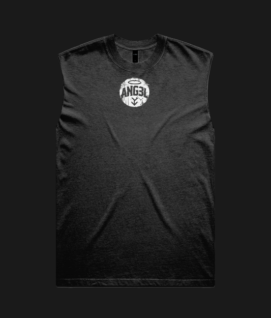 ANG3L // HEAVY FADED TANK — CORE LOGO
