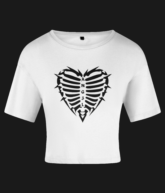 ANG3L Skeletal Heart Crop Tee – Est. 2025 ( Only 5 left - won't be restocked)