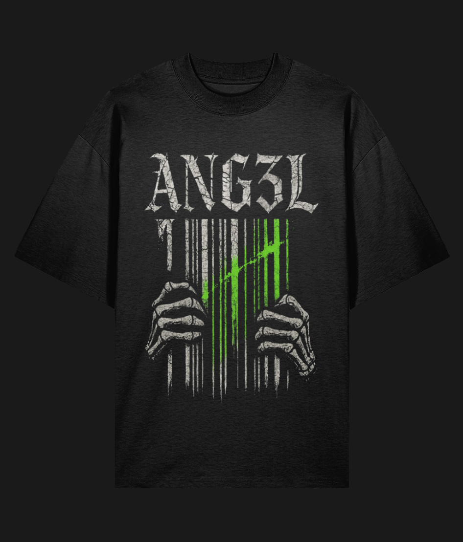 ANG3L ’Property of No One’ Oversized Tee – Gothic Streetwear 