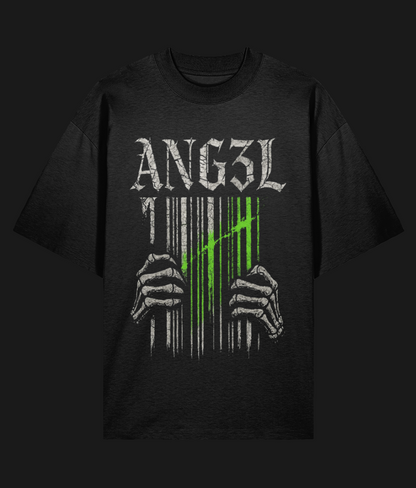 ANG3L ’Property of No One’ Oversized Tee – Gothic Streetwear 