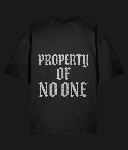 ANG3L ’Property of No One’ Oversized Tee – Gothic Streetwear - Tee